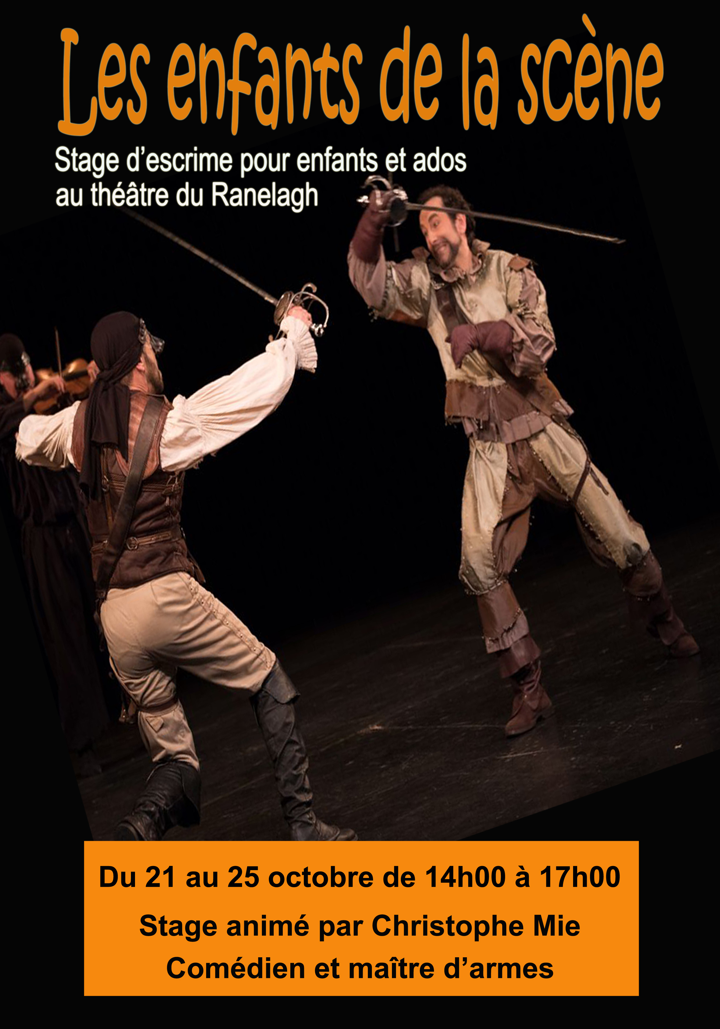 Stage théâtre escrime spectacle Paris 16